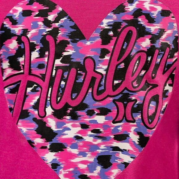NEW! Hurley Kids 3 piece Set Full Zip Hoodie, Tee and Legging in Pink and Black - Picture 8 of 14